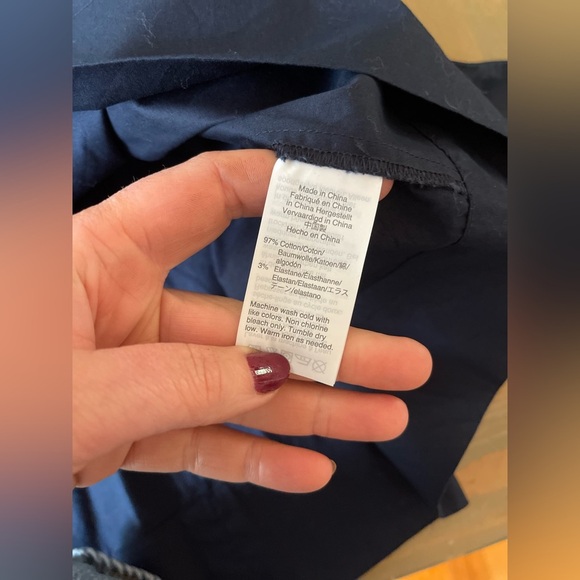 J. Crew Cotton Deep Blue Midi Wrap Dress Size 2 - Picture 7 of 7